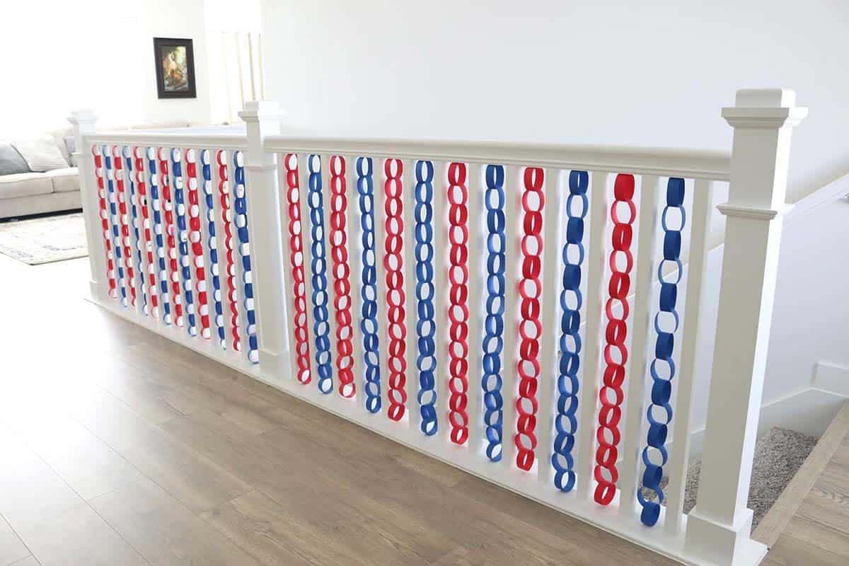 Paper Chain Banister Decorations