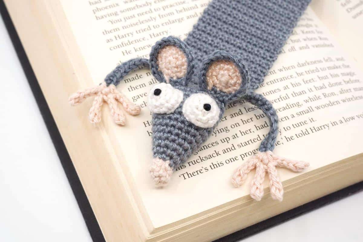 Amigurumi Crochet Rat Bookmark