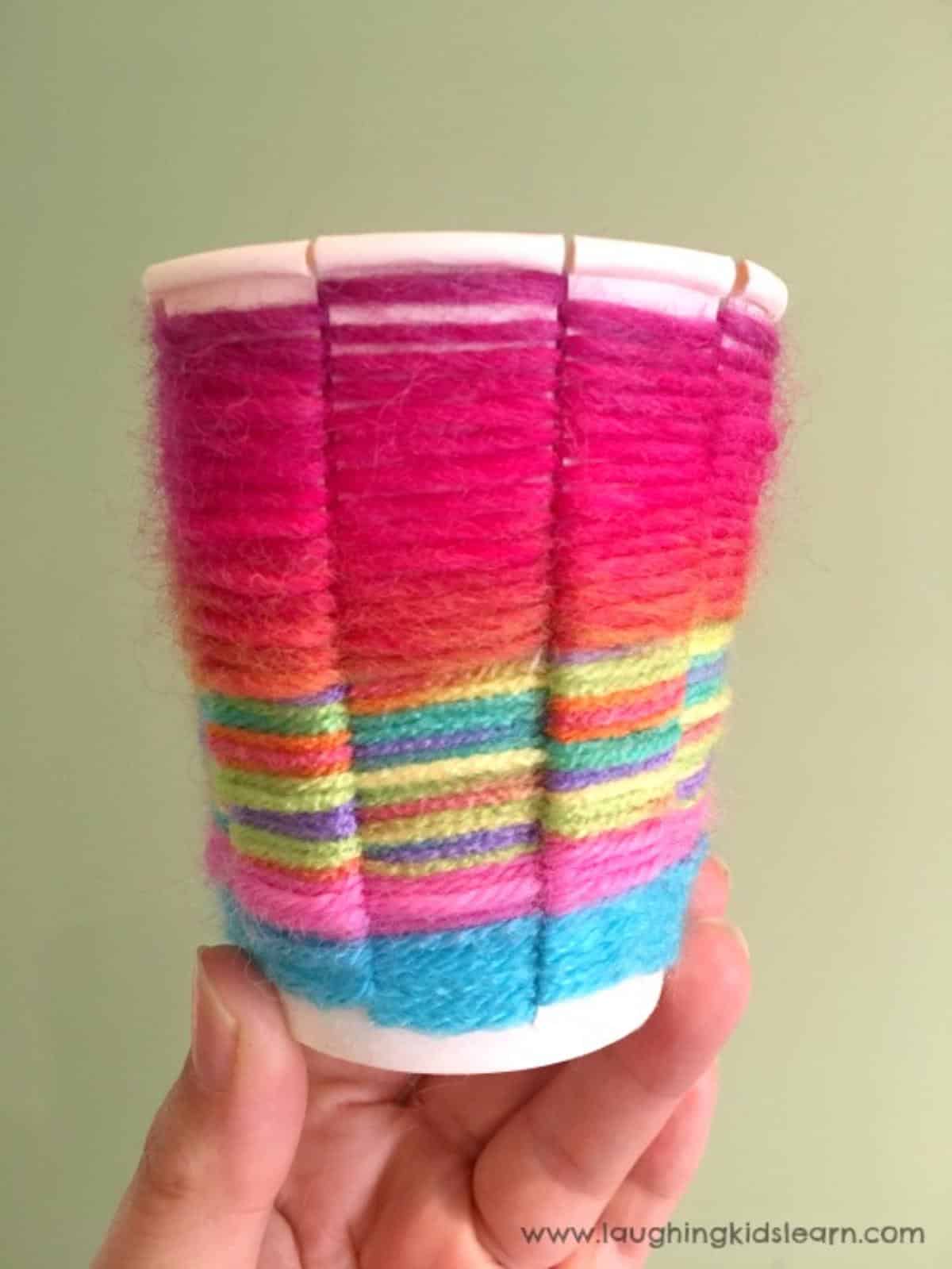 Paper Cup Weaving Craft for Kids