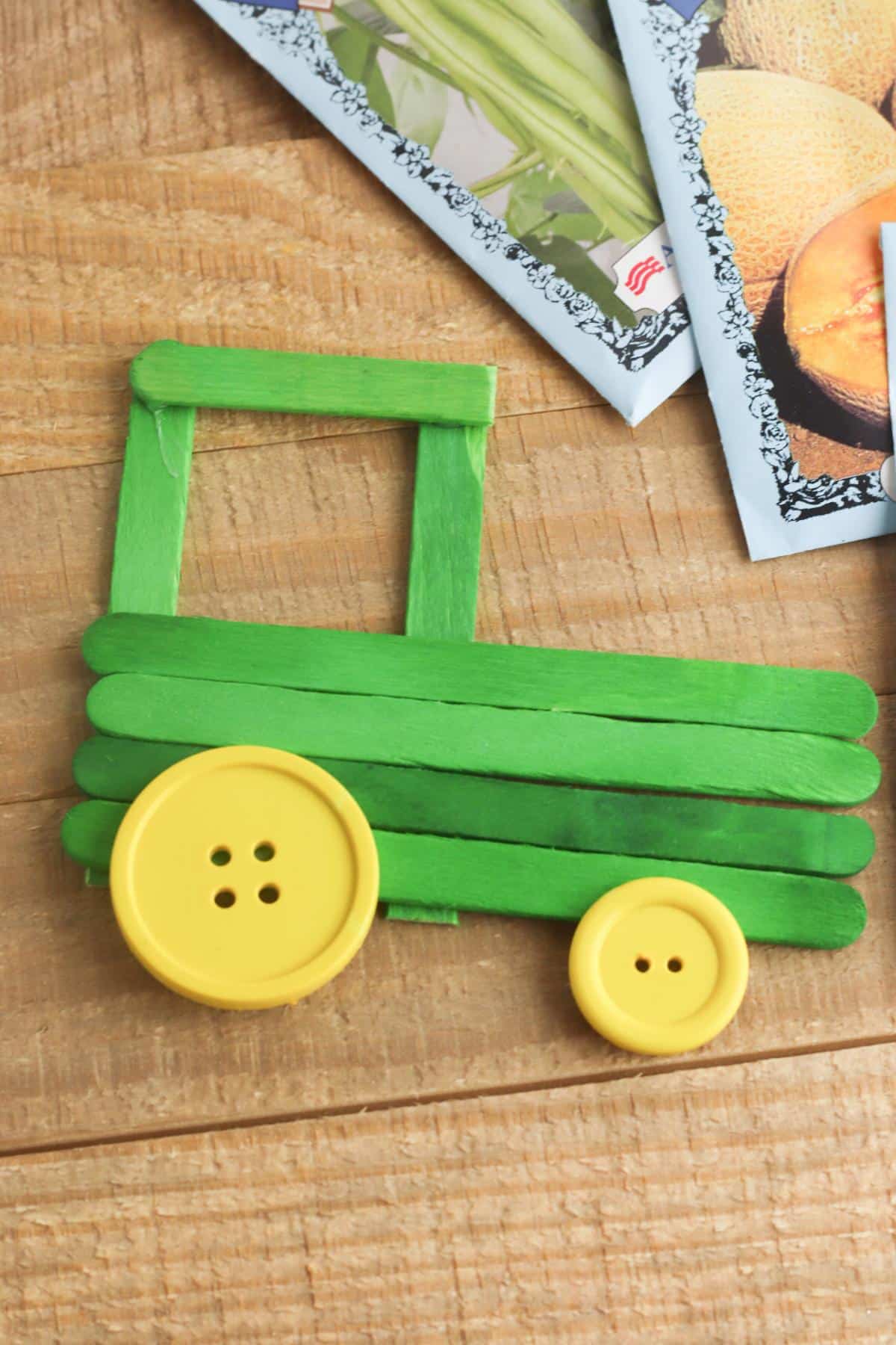 Tractor Popsicle Stick Craft for Kids
