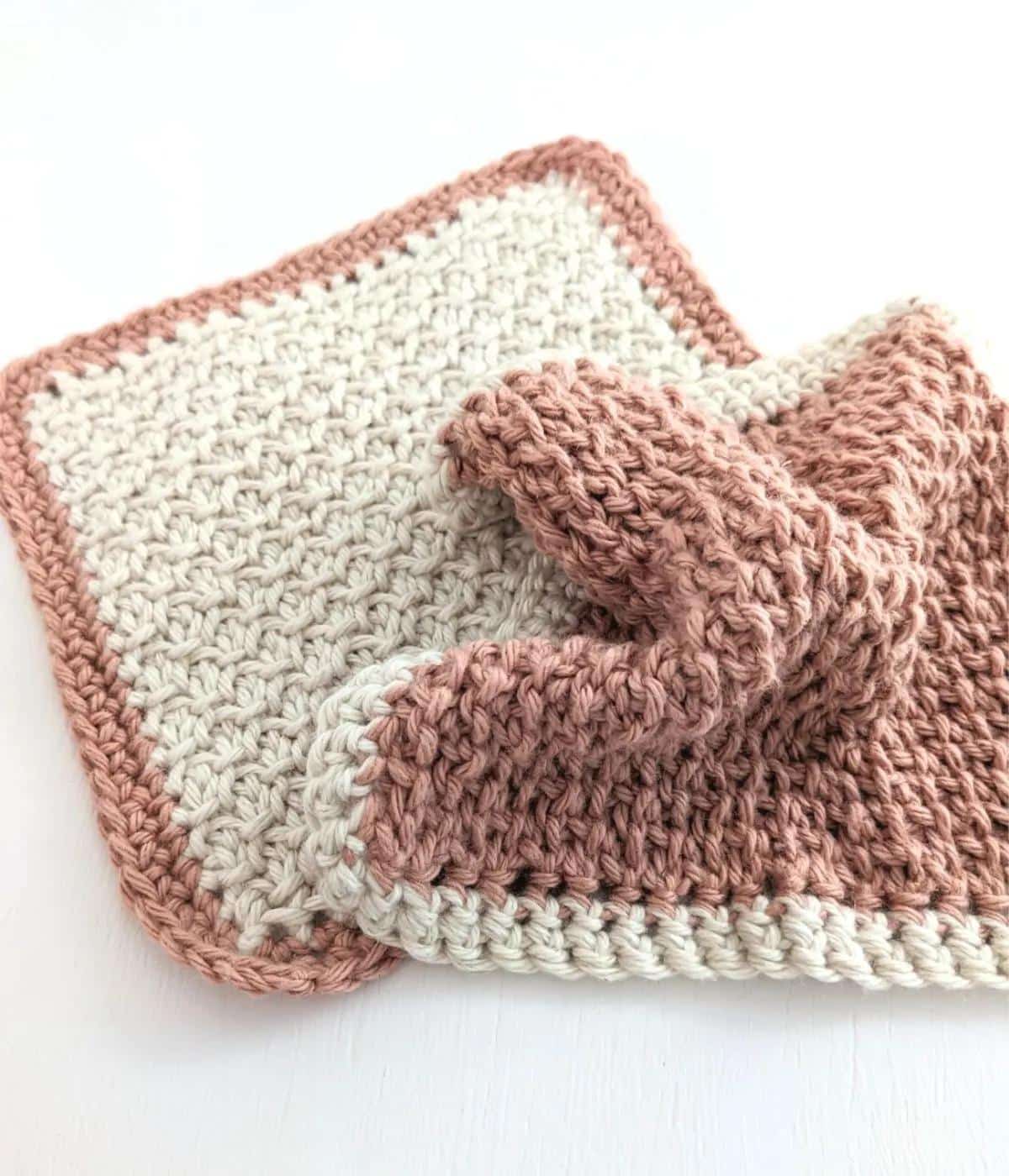 Tunisian Crochet Honeycomb Washcloth