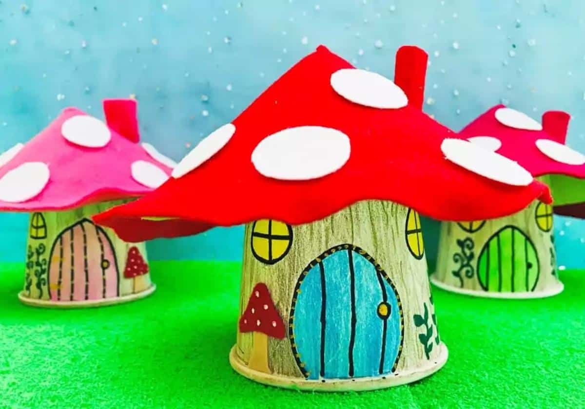 Magical Paper Cup Fairy Houses