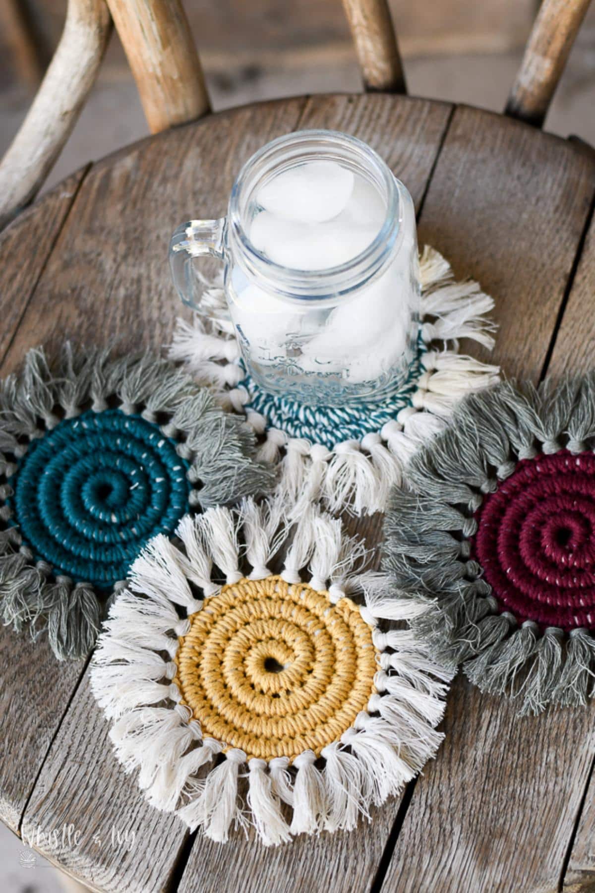 Unique Crochet Coasters With Rope