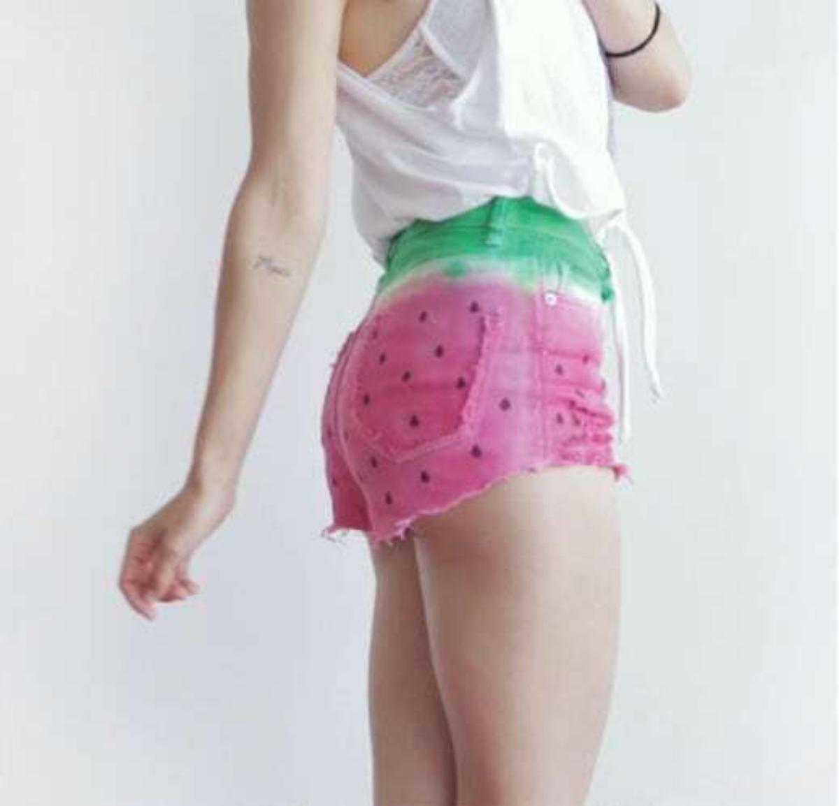 Spectacular Summer DIY Watermelon Shorts