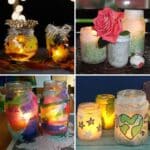 DIY tissue paper mason jar lanterns