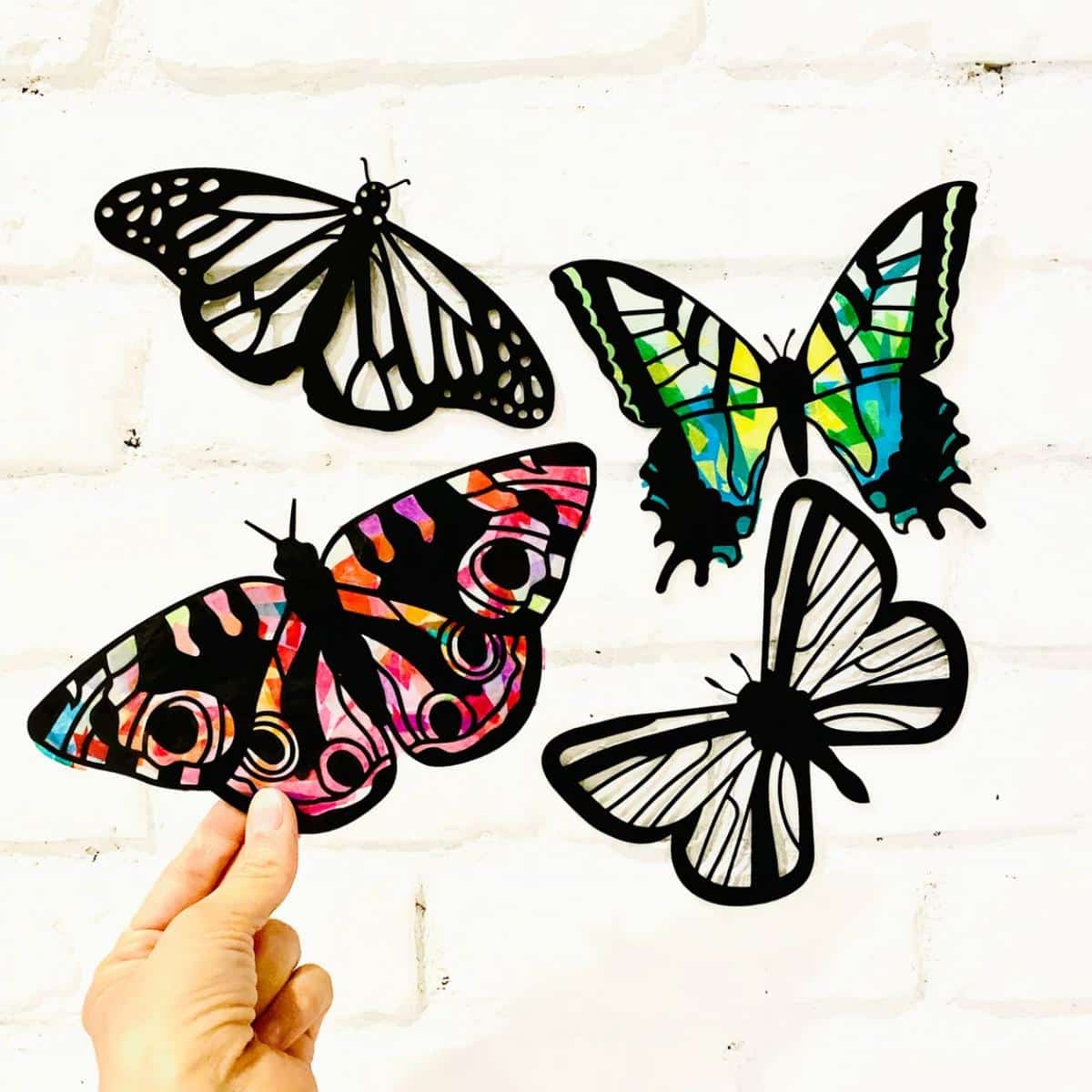 Suncatcher Papercraft Kit with Butterflies