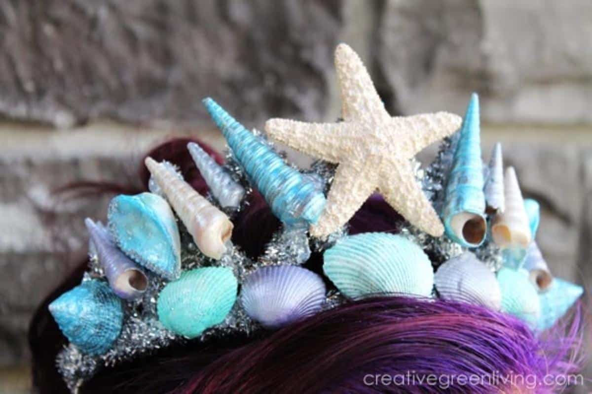 DIY Mermaid Crown With Seashells