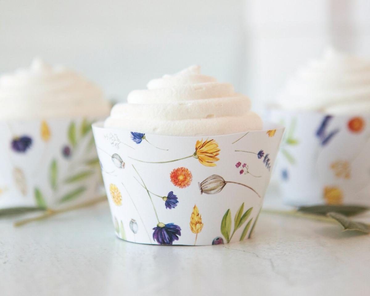 Wildflower Cupcake Wrappers