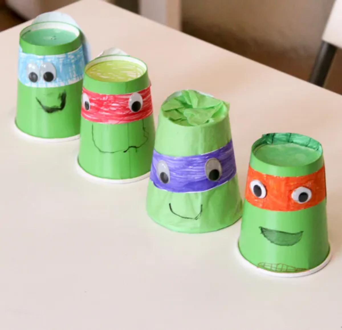 Teenage Mutant Ninja Turtles Paper Cup Craft