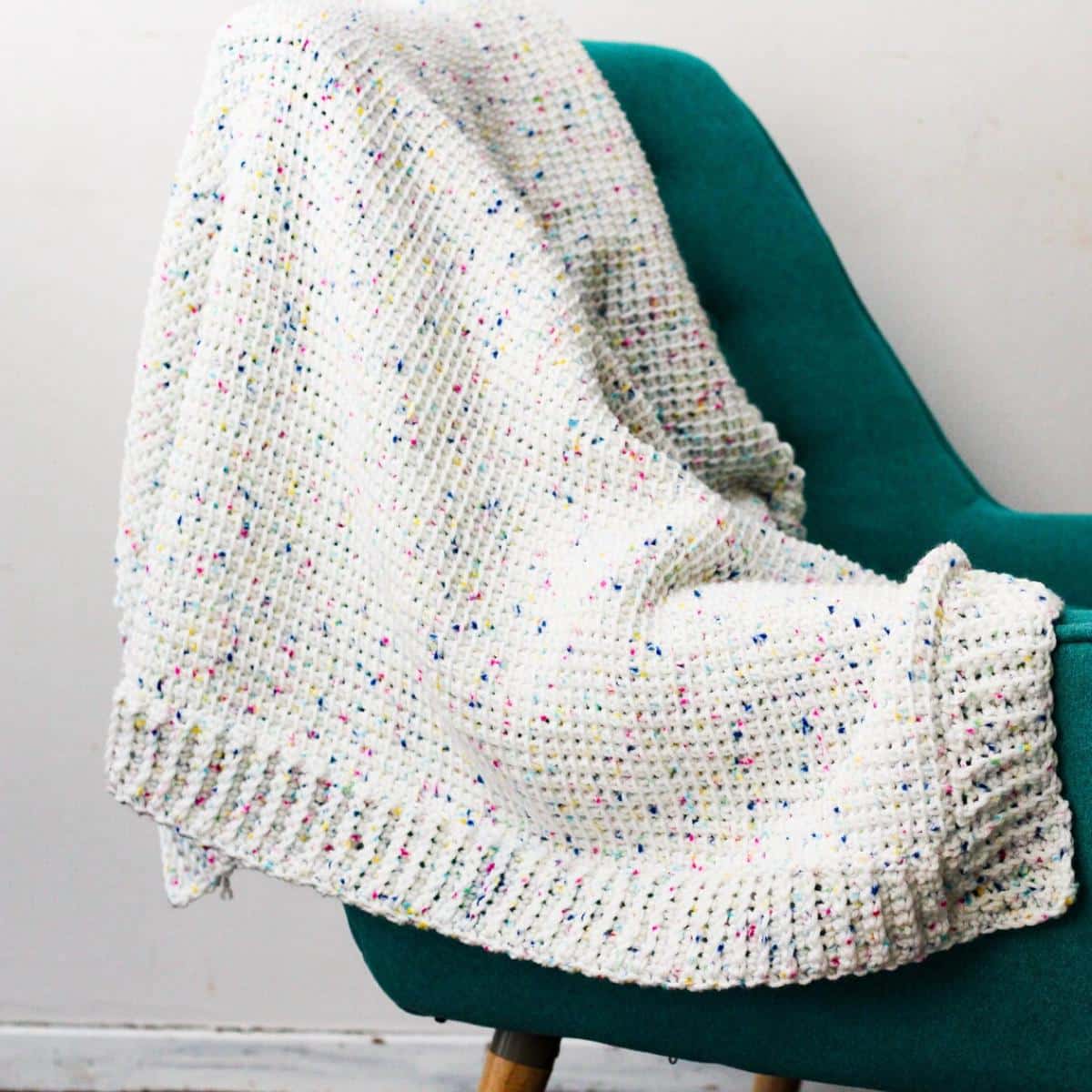Tunisian Crochet Confetti Blanket