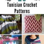 29 Tunisian Crochet Patterns pinterest image.