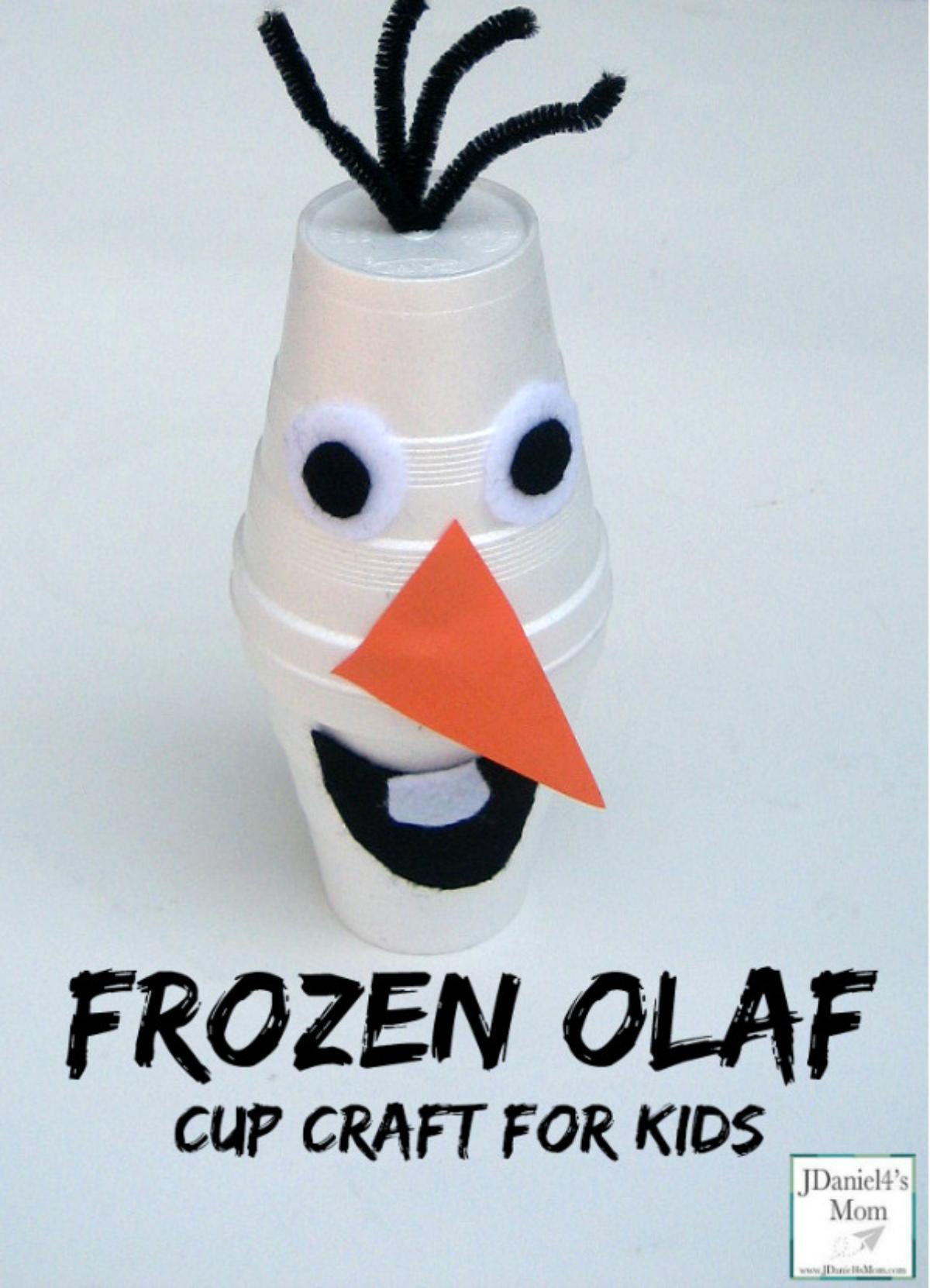 Frozen Olaf Cup Craft for Kids