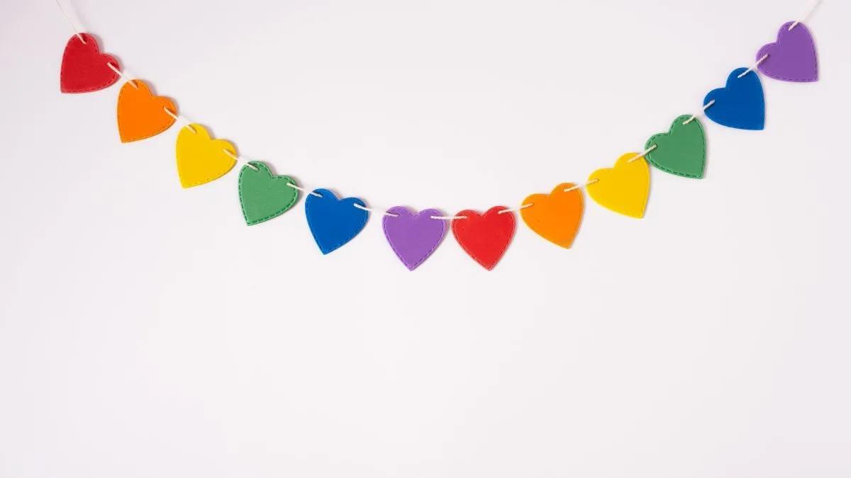 DIY Rainbow Heart Banner for Valentine’s Day
