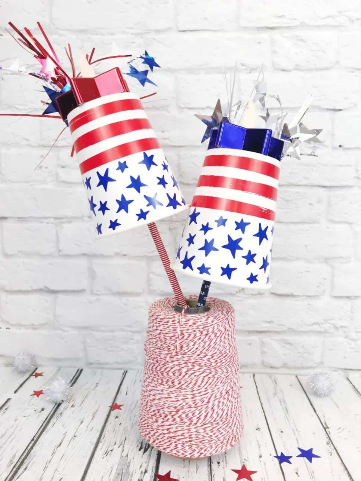 Patriotic Flameless Torches