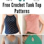 37 Free Crochet Tank Top Patterns pinterest image.