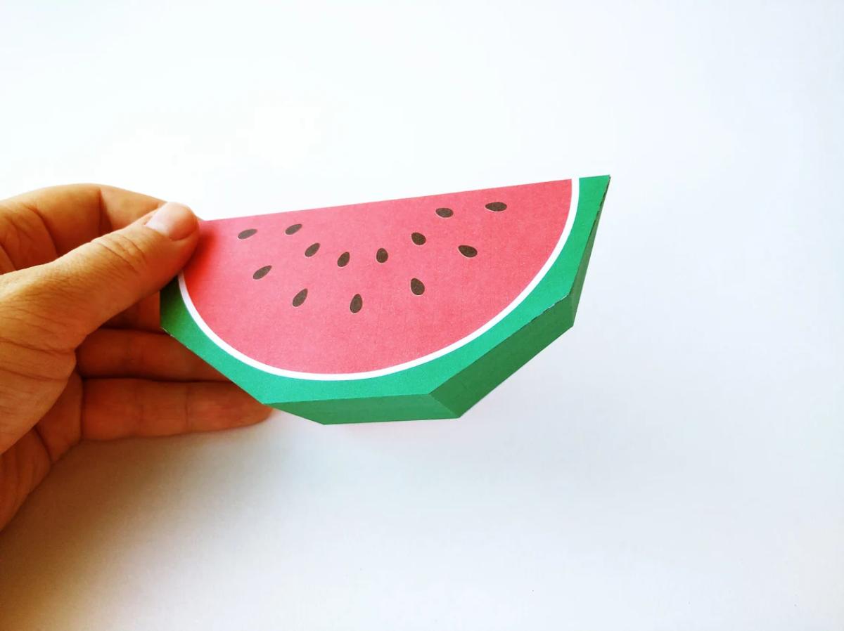 Slice of Watermelon DIY Papercraft Toy