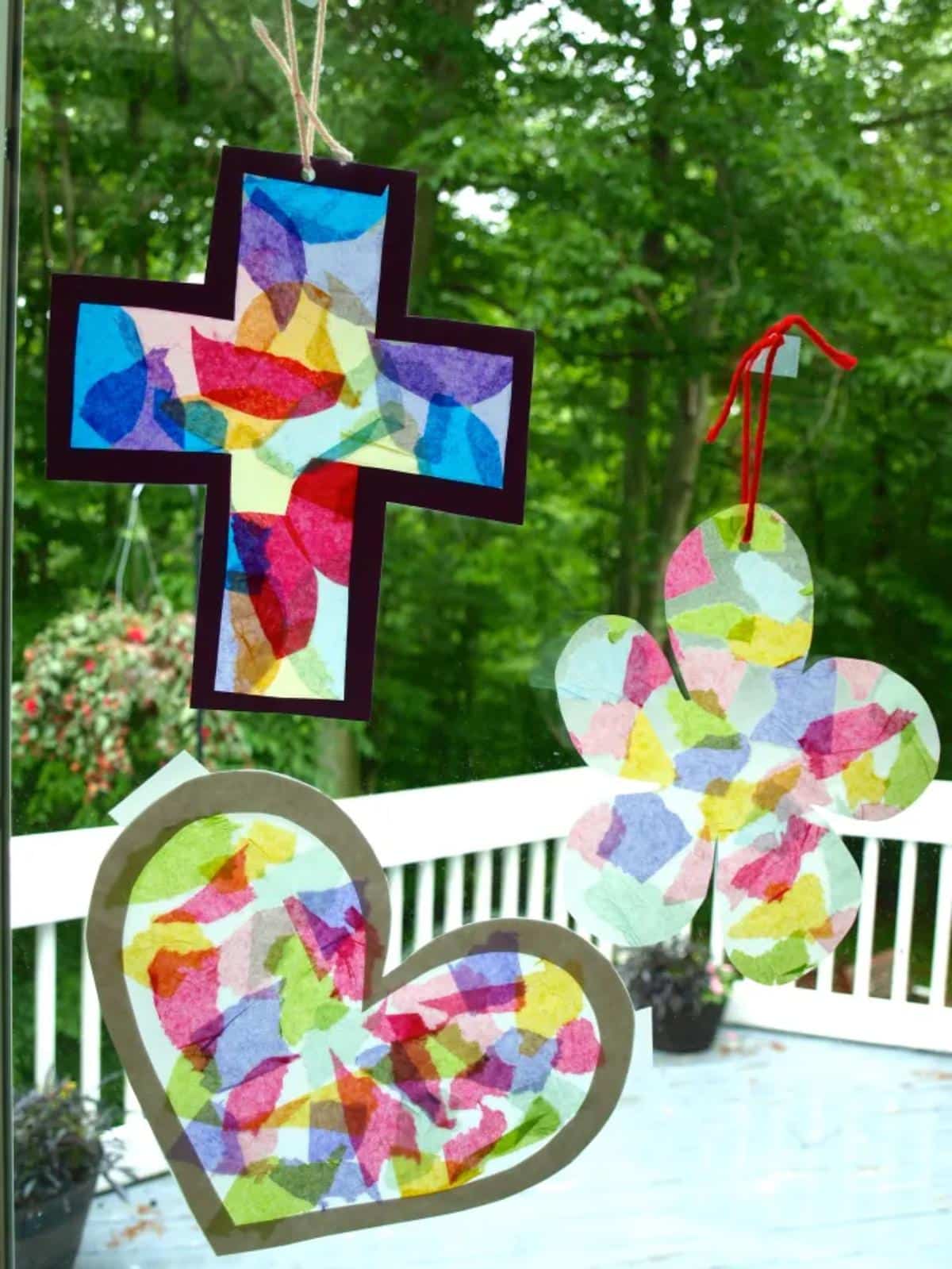 Tissue Paper Suncatcher Craft Project for Toddlers and Children