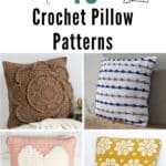40 Crochet Pillow Patterns pinterest image.