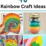 40 Rainbow Craft Ideas pinterest image.