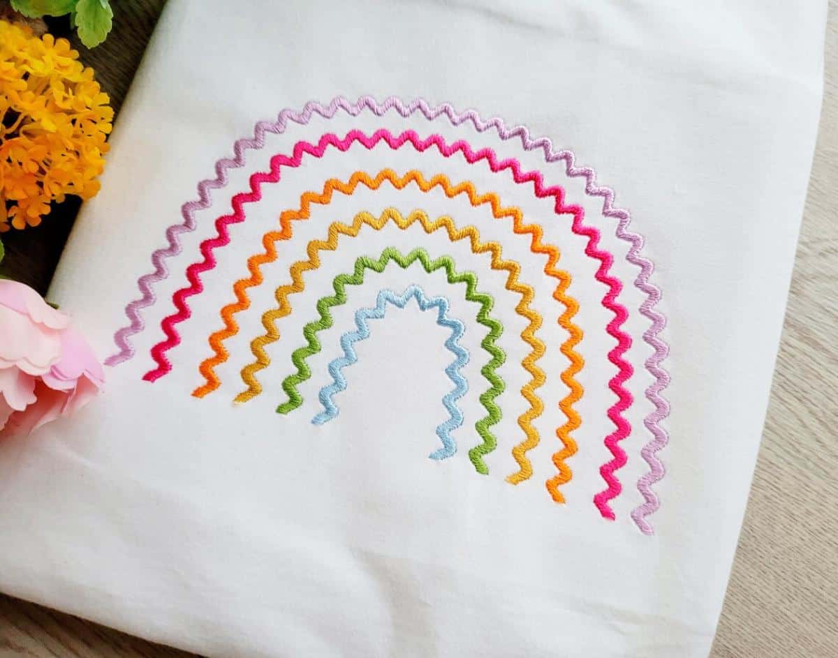 Rainbow Quick Stitch Embroidery Design