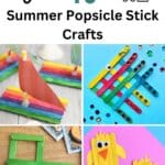 40 Summer Popsicle Stick Crafts pinterest image.
