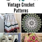 40 Vintage Crochet Patterns pinterest image.
