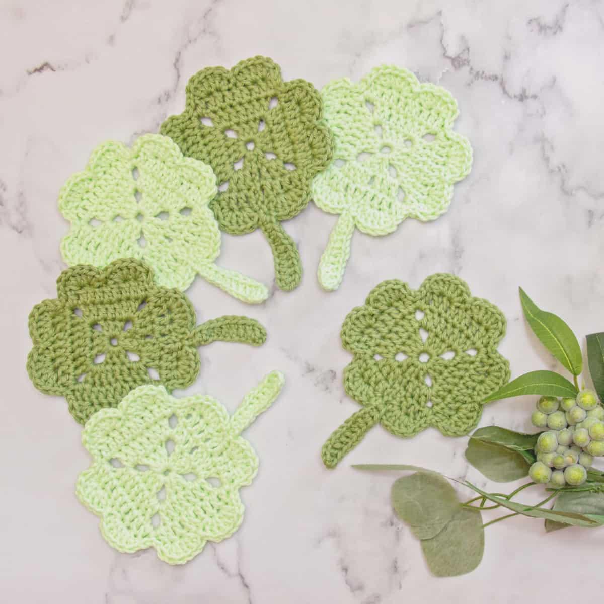 Shamrock Crochet Coasters