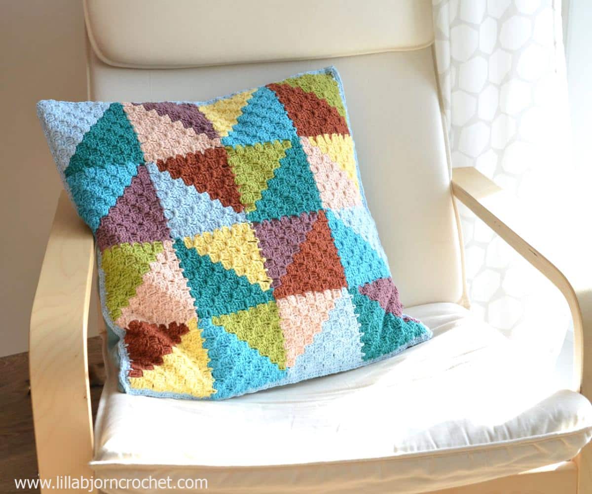 Pastel Triangles Pillow