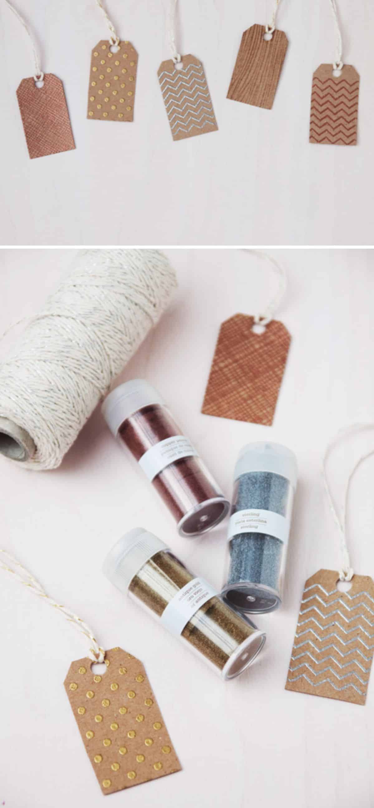 Metallic Embossed Gift Tags